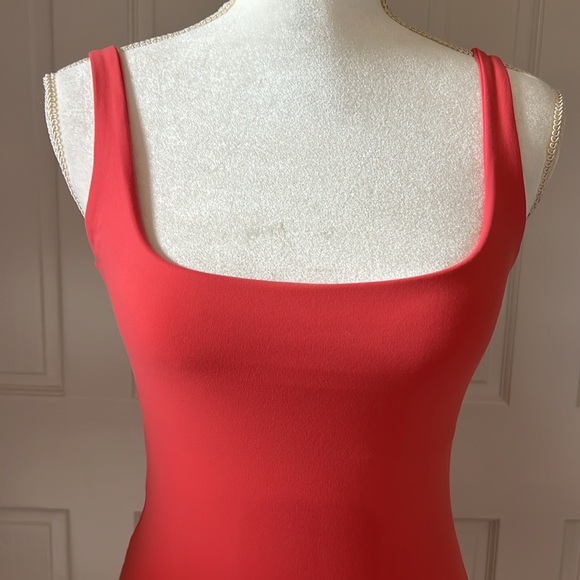 Sexy Fire Coral color tank dress Susana Monaco dress XS - Picture 2 of 7